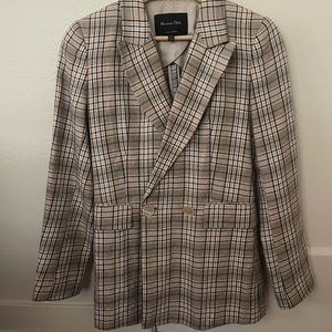 Linen blend blazer Massimo Dutti